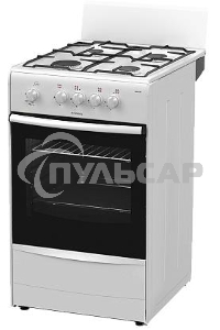 Плита газовая Darina A 3001 W белый/черный, конфорок 4 шт, духовка 50 л, 50 см x 85 см x 56 см