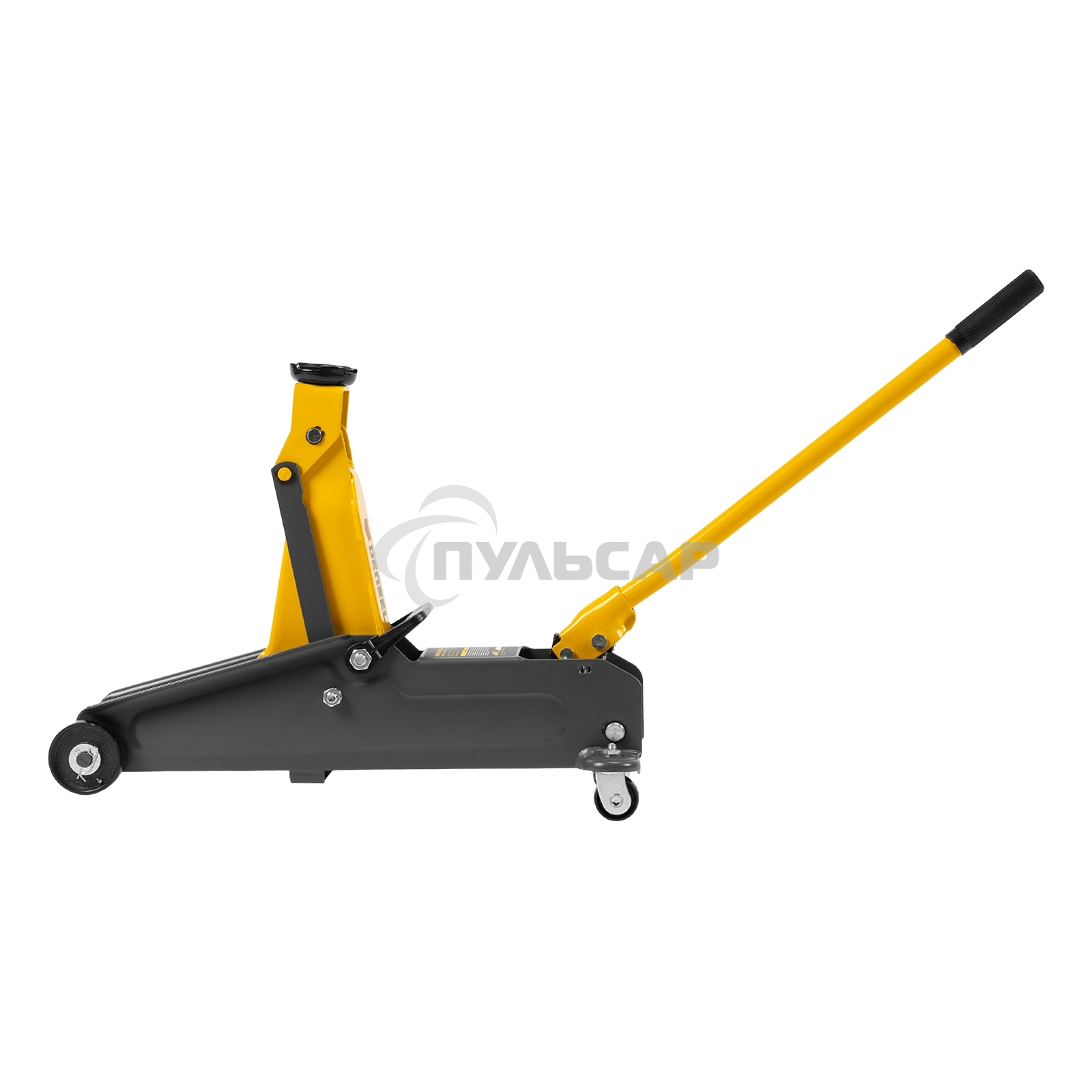 Домкрат гидравлический подкатной Denzel 2т, 135-385 мм, в пласт. кейсе 51231