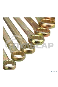 Набор ключей комбинированных Rexant (8-11, 13, 14, 17, 19 мм), 8 шт., желтый цинк