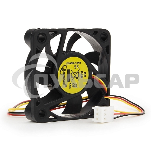 Вентилятор для корпуса Gembird D50SM-12AS черный 50мм 4500rpm 24db 3-pin 827