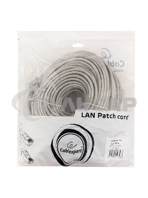 Патч-корд UTP Cablexpert кат.5e, 50м, литой, многожильный (серый)