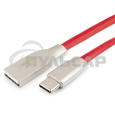 Кабель USB2.0 Cablexpert CC-G-USBC01R-3M, AM/Type-C, серия Gold, длина 3м, красный, блистер