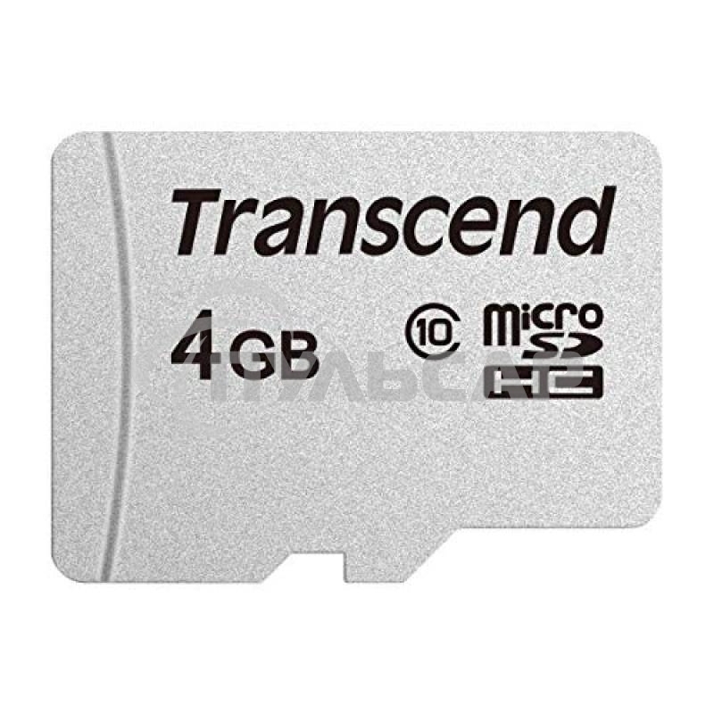 Флеш карта microSD 4Gb Transcend microSDHC Class 10, (без адаптера), TLC