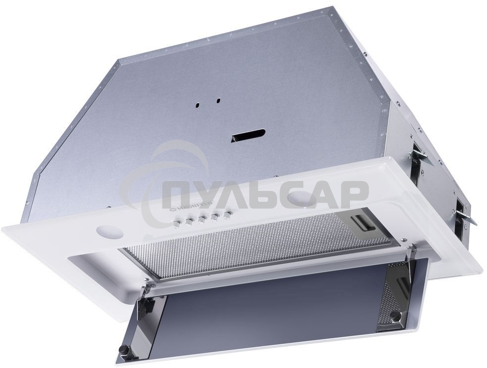 Вытяжка встраиваемая Maunfeld TRAPEZE 601GG белый, 60 см, 1150 куб. м/ч, 54 дБ