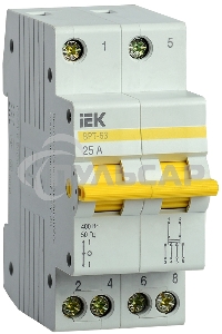 Выключатель-разъединитель трехпозиционный 2п ВРТ-63 25А ИЭК MPR10-2-025