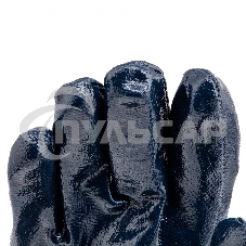 Перчатки трикотажные с обливом из бутадиен-нитрильного каучука, манжет, L Сибртех