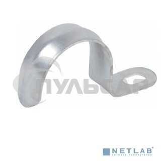 Скоба IEK CMAT11-19-010 двухлапковый 19мм оцинкованная сталь белый (упак.:10шт)