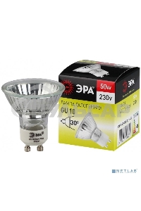 Лампа галогенная ЭРА GU10-JCDR (MR16) -50W-230V(10/200/4800)