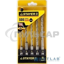 Набор буров STAYER PROFI 2930-H5 по бетону, хвостовик 