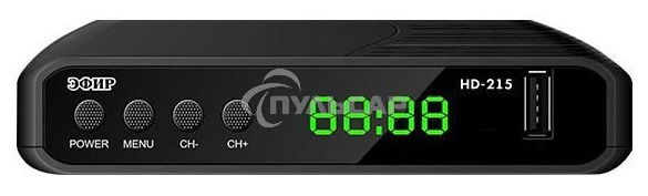 Ресивер эфирный цифровой Эфир DVB-T2 HD HD-215 пластик, дисплей DOLBY DIGITAL,