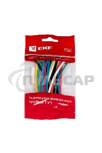 Набор трубок термоусадочных ТУТ 1/0.5; 1.5/0.75; 2/1; 2.5/1.25; 3/1.5 (6 цветов по 5шт 100мм) PROxima EKF tut-n-2-r
