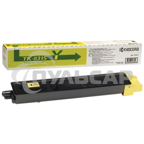 Картридж лазерный Kyocera TK-8315Y (1T02MVANL0) желтый для TASKalfa 2550ci 6000 стр.