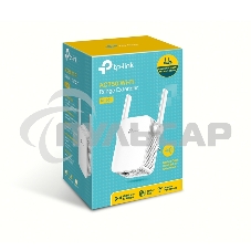 Усилитель TP-Link Wi-Fi AC750 Wi-Fi Range Extender, Wall Plugged,433Mbps at 5GHz + 300Mbps at 2.4GHz, 802.11ac/a/b/g/n, 1 10/100M LAN, WPS button, 2 fixed antennas поставляется без кабеля RJ-45