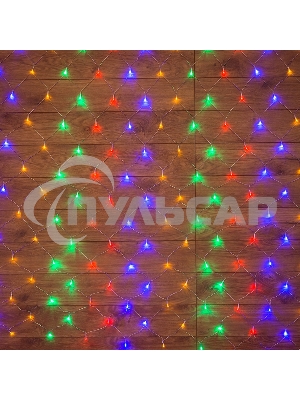 Новогодние светоукрашения Neon-night Гирлянда - сеть 1,8х1,5м, прозрачный ПВХ, 180 LED Мультиколор