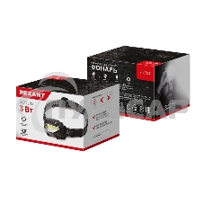 Фонарь налобный поворотный СОВ + зеркальный рефлектор, 3 Вт, 3 х ААА