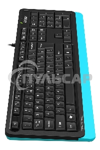 Клавиатура проводная A4Tech Fstyler FKS10, USB, черный/синий