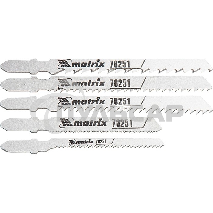 Набор Matrix полотен для электролобзика универсальный, 5шт. Professional