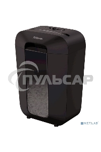 Шредер Fellowes PowerShred LX70 черный (секр.P-4)/перекрестный/11лист./18лтр./скрепки/скобы/пл.карты