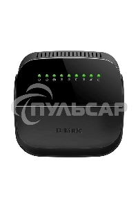 Роутер беспроводной D-Link DSL-2640U/R1A ADSL2+ черный ANNEX А