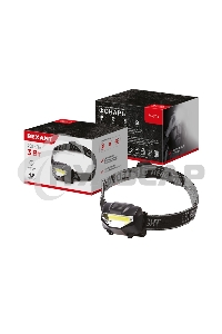 Фонарь налобный поворотный СОВ + зеркальный рефлектор, 3 Вт, 3 х ААА