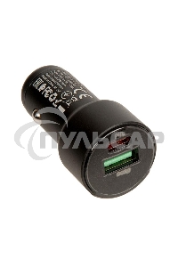 Автомобильная зарядка (от прикуривателя) HOCO Z42, PD20, QC3.0, один порт USB, один порт Type-C, черный