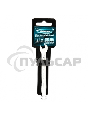 Ключ комбинированный 6 мм, CrV, холодный штамп Gross