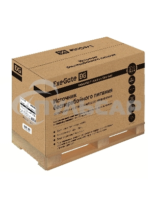 Источник бесперебойного питания (инвертор, синус, для котла) ExeGate SineTower SN-5000.LCD.AVR.2SH.1C13.T.RJ.USB 5000VA/4000W, чистая синусоида, LCD дисплей, AVR, 2*Schuko+1*C13+1*ternimal, RJ45/11, USB, линейно-интерактивный, черный