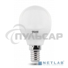 Лампа светодиодная LED Gauss 10Вт E14 220В 4100К Elementary шар 53120