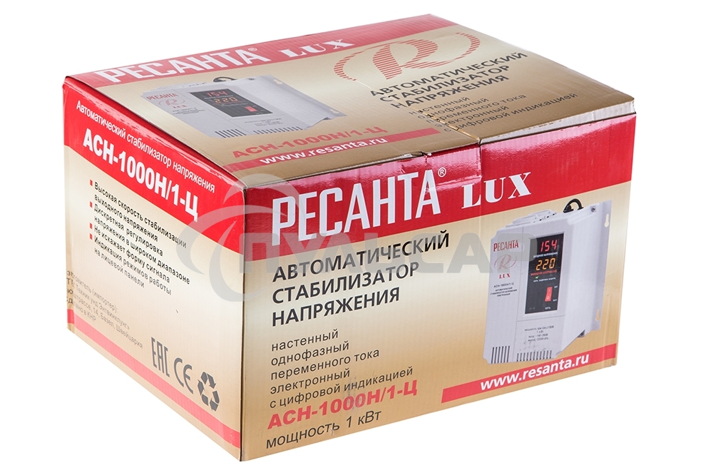 Стабилизатор напряжения Ресанта АСН-1000Н/1-Ц электронный однофазный серый