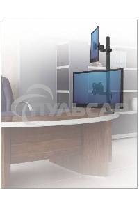 Настольное наклонно-поворотное крепление Kromax OFFICE-5, для 2-х LCD мониторов 13