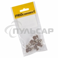 Переходник антенный, (штекер F - гнездо F), угловой, (5шт.) (пакет) PROconnect Переходник антенный, (штекер F - гнездо F), угловой, (5шт.) (пакет) PROconnect