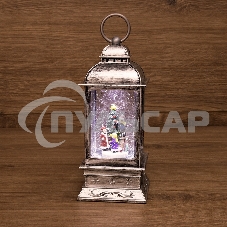 Декоративный фонарь Neon-night с эффектом снегопада и подсветкой 