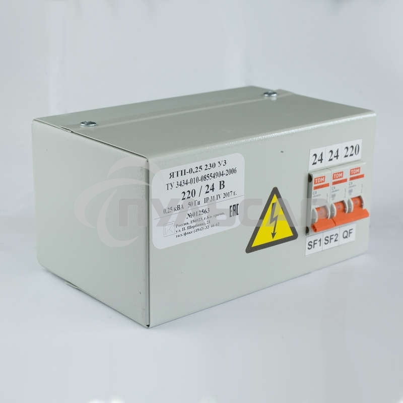 Ящик с понижающим трансформатором ЯТП 0.25 220/12В (3 авт. выкл.) Кострома ОС0000002359