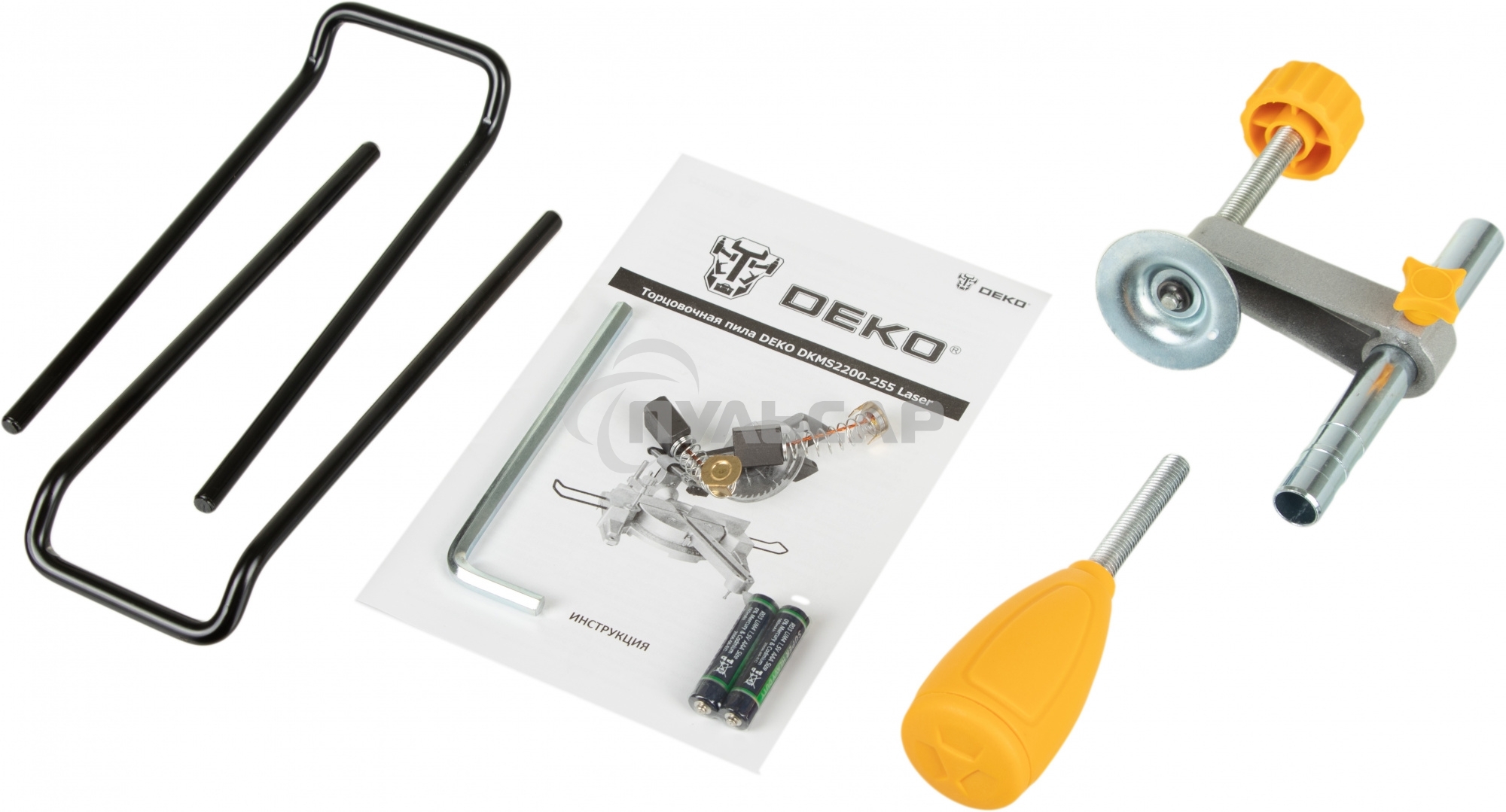 Торцовочная пила Deko DKMS2200-255 Laser 2200Вт 4500об/мин d=255мм