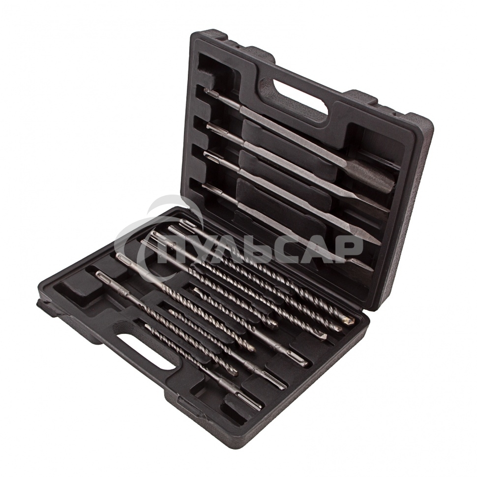 Набор буров Matrix по бетону, 6-8-10х160, 8-10-12х210, 10-12-14х260 мм, зубила 4шт., в боксе