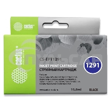 Картридж струйный Cactus CS-EPT1291 (T1291) черный (15 мл) для Epson Stylus Office B42/BX305/BX305F/BX320/BX525/BX625/SX420/SX425/SX525/SX620