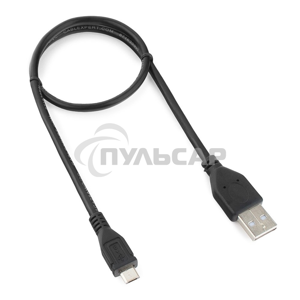Кабель Gembird/Cablexpert CCP-mUSB2-AMBM-0.5MКабель USB 2.0 Pro, AM/microBM 5P, 0.5м, экран, черный, пакет