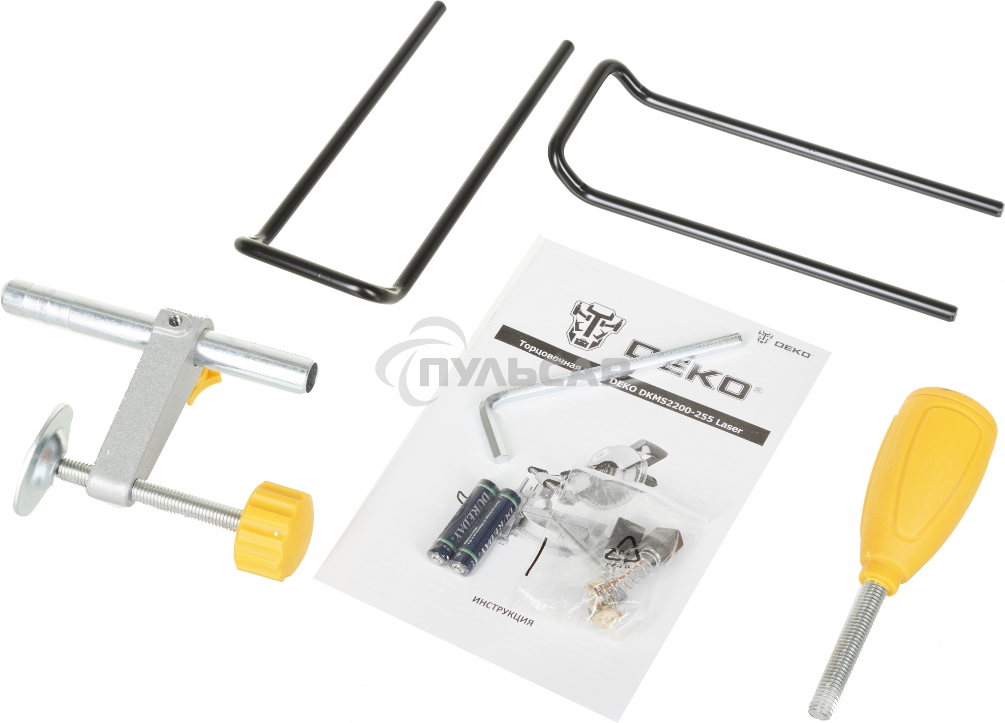 Торцовочная пила Deko DKMS2200-255 Laser 2200Вт 4500об/мин d=255мм