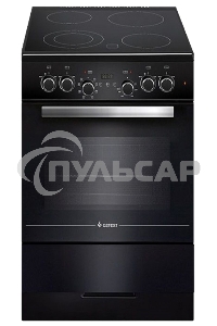Плита электрическая Gefest ЭП Н Д 5560-03 0057 черный, конфорок 4 электрических, духовка 55 л, 50 см x 85 см x 58.5 см
