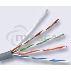 Кабель сетевой HQ Solid Cu 4 pair 0.42мм cat5E 305м серый (43648)