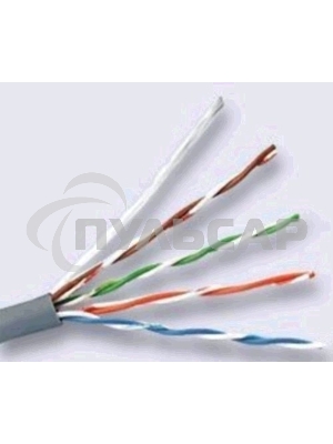 Кабель сетевой HQ Solid Cu 4 pair 0.42мм cat5E 305м серый (43648)