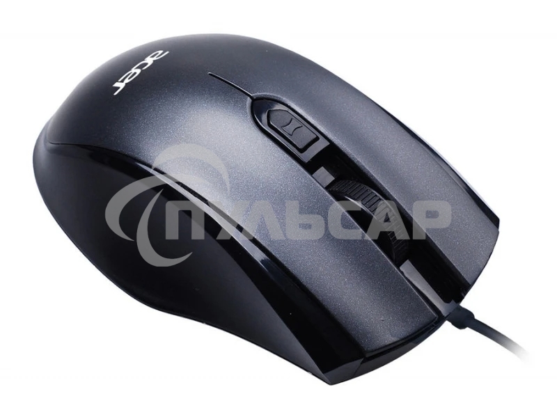 Мышь проводная Acer OMW020 черный, 1600 dpi, USB, кнопки - 4