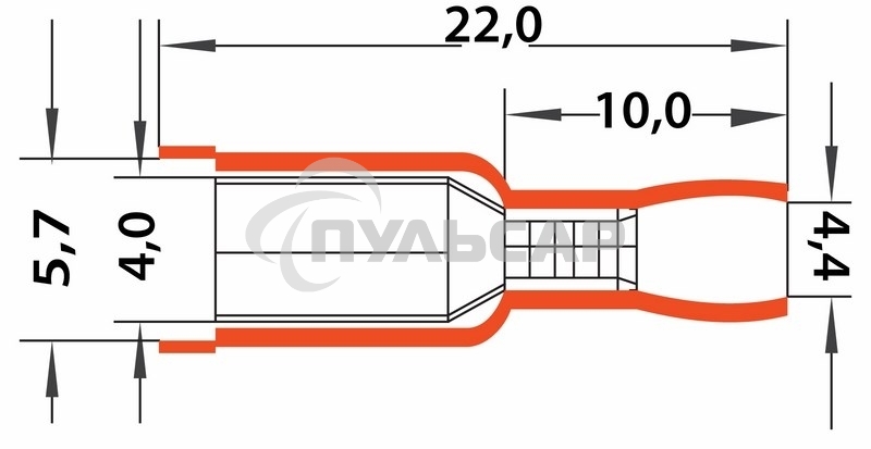 Разъем штекерный изолированный гнездо 4 мм 1.5-2.5 мм² (РШи-м 2.5-4/РШИм 2-5-4 ) синий Rexant