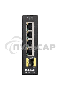 Коммутатор D-Link DIS-100G-5SW/A1A Промышленный неуправляемый коммутатор с 4 портами 10/100/1000Base-T, 1 портом 1000Base-X SFP, функцией энергосбереж