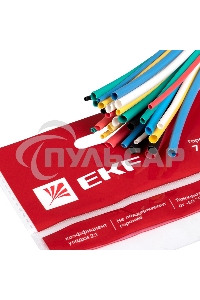 Набор трубок термоусадочных ТУТ 1/0.5; 1.5/0.75; 2/1; 2.5/1.25; 3/1.5 (6 цветов по 5шт 100мм) PROxima EKF tut-n-2-r