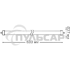 Лампа светодиодная Gauss Elementary T8 12Вт 4000К G13 1000лм 600мм стекло