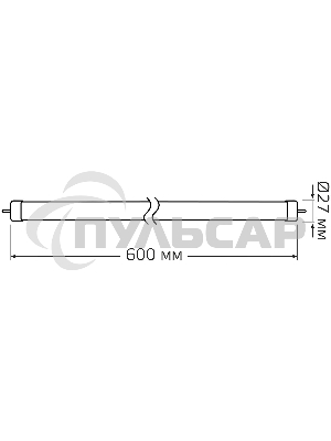 Лампа светодиодная Gauss Elementary T8 12Вт 4000К G13 1000лм 600мм стекло