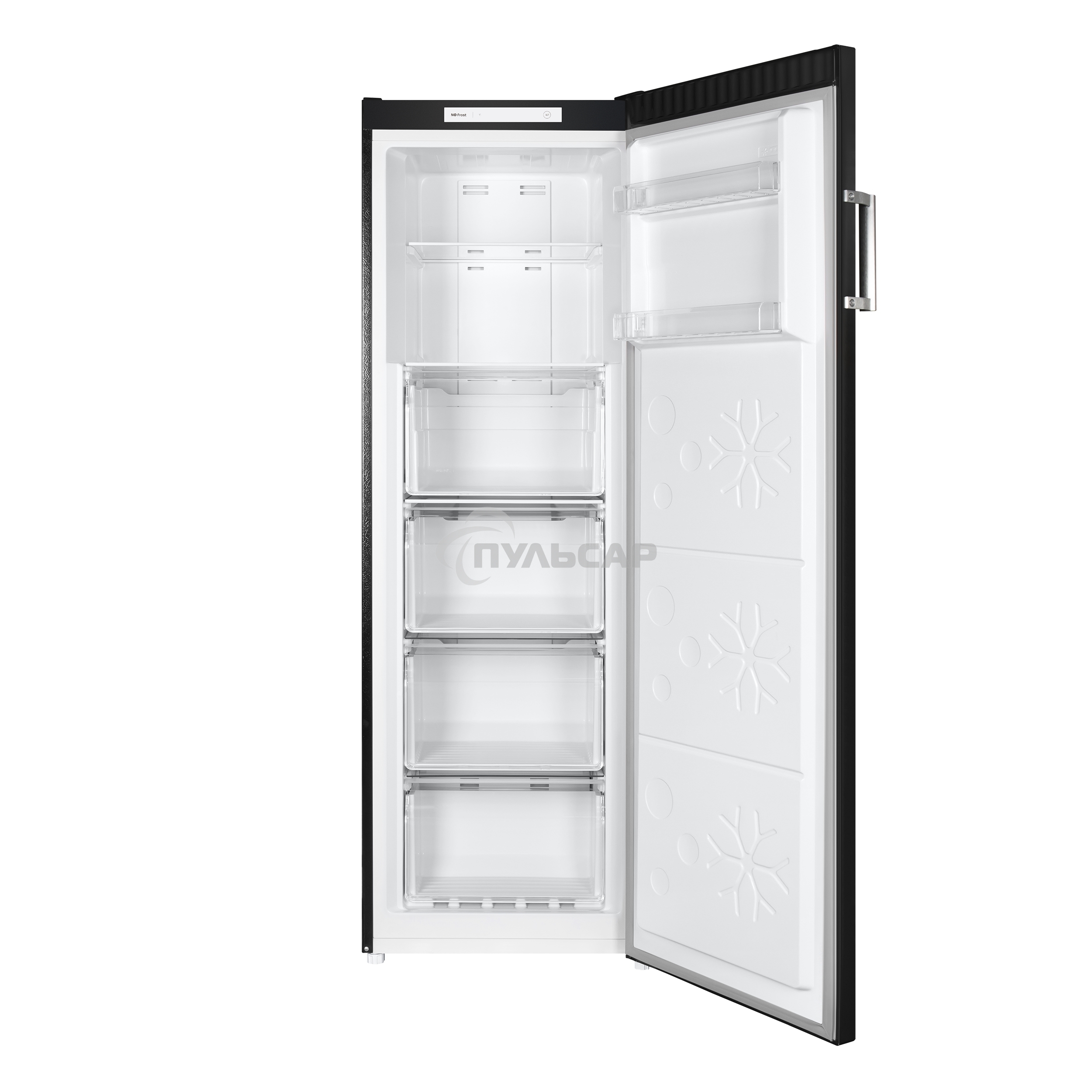 Морозильная камера Maunfeld MFFR170SB, черный, 206л, 4 ящика, 2 полки