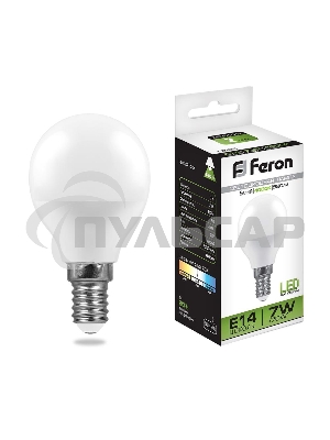 Лампа светодиодная Feron LB-95 7W 230V E14 4000K G45