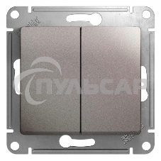 Механизм выключателя 2-кл. СП Glossa сх.5 10А IP20 10AX платина SchE GSL001251